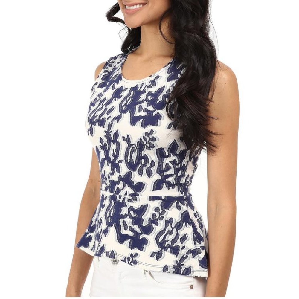 BCBGMaxAzria Kimie Peplum Top Size Small NWOT